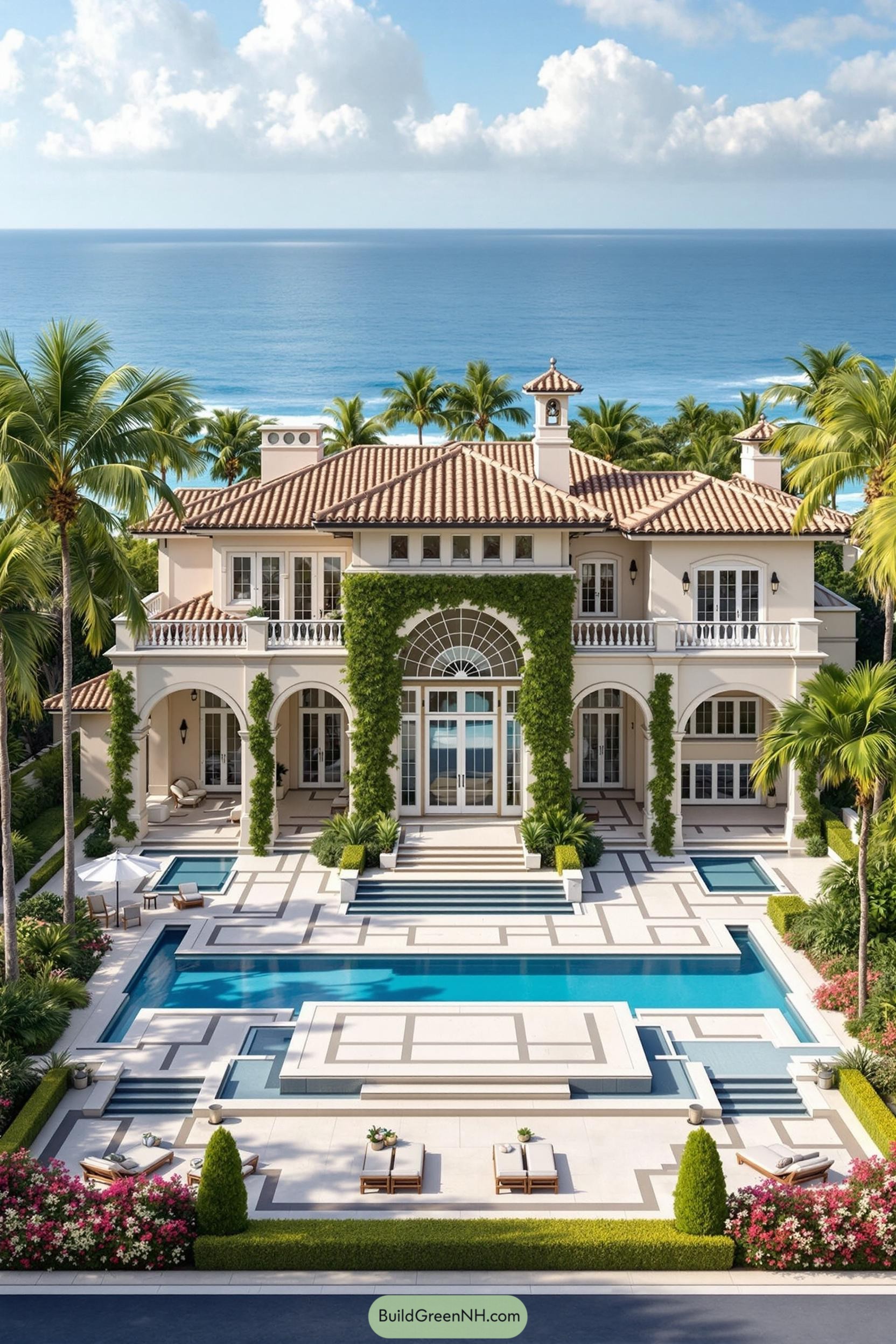 Luxury mansion with sea view and pool