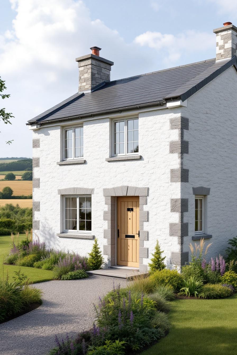 Charming stone cottage with a neat garden