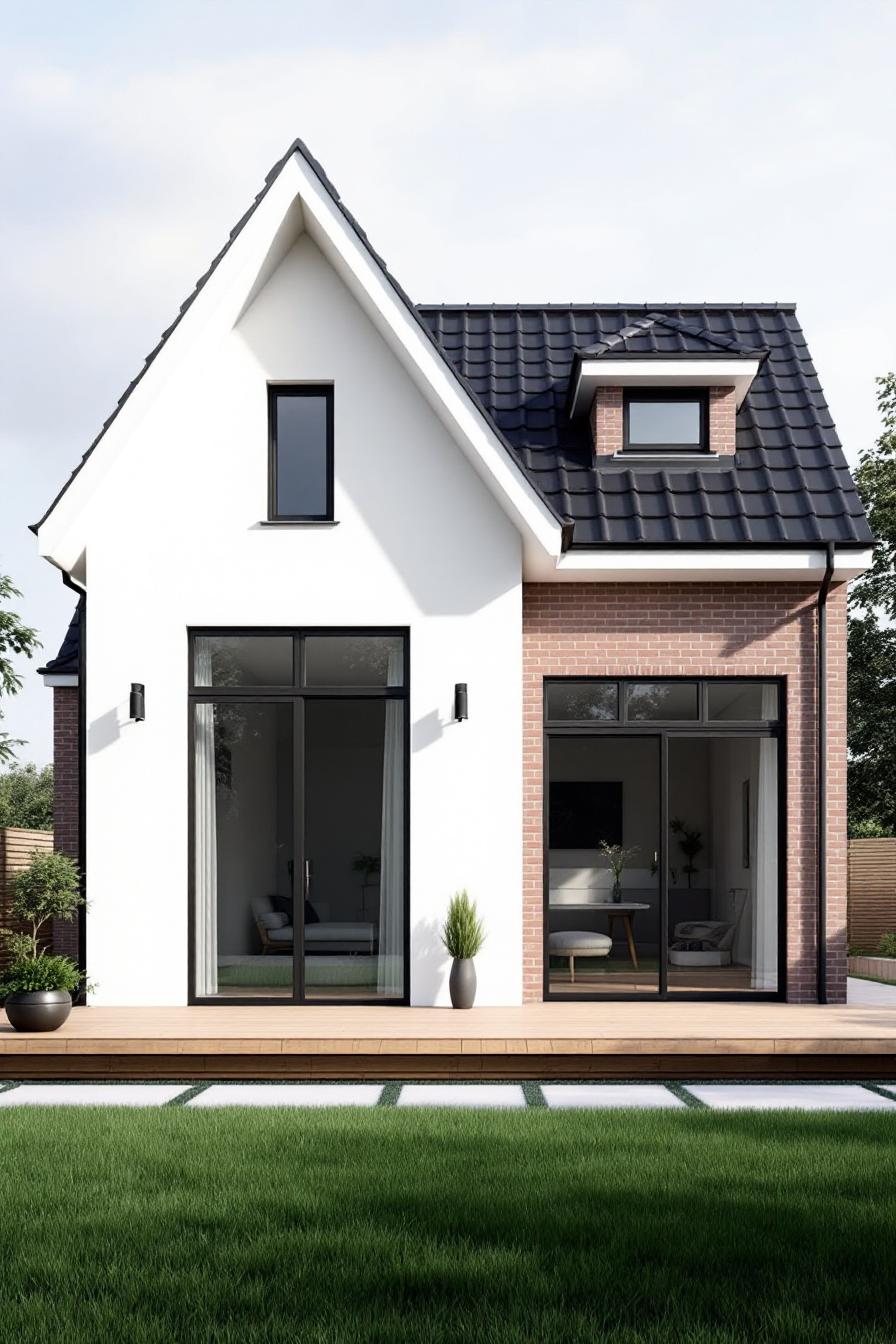 Modern dormer bungalow with a clean facade