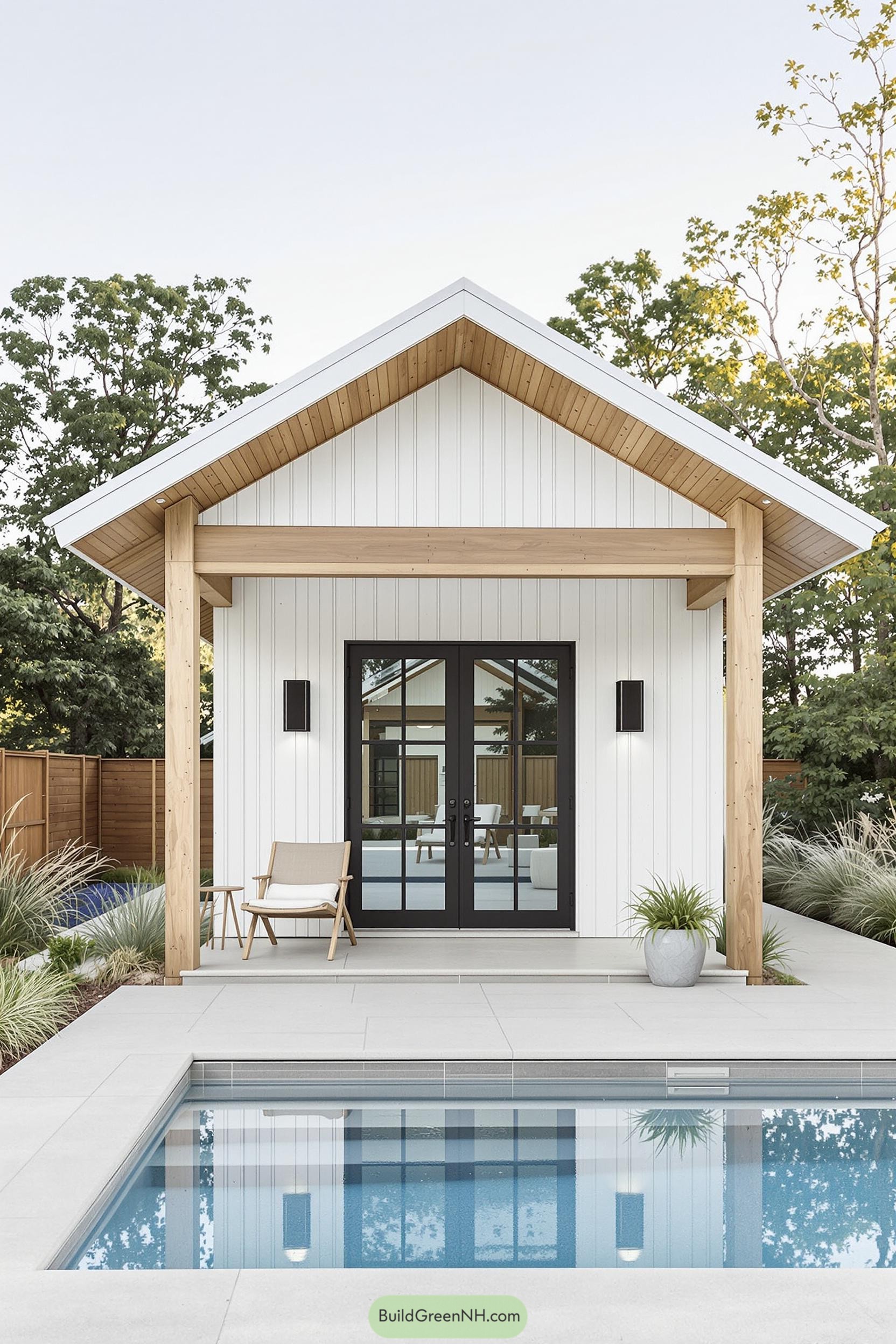 Compact guest house with pool and patio