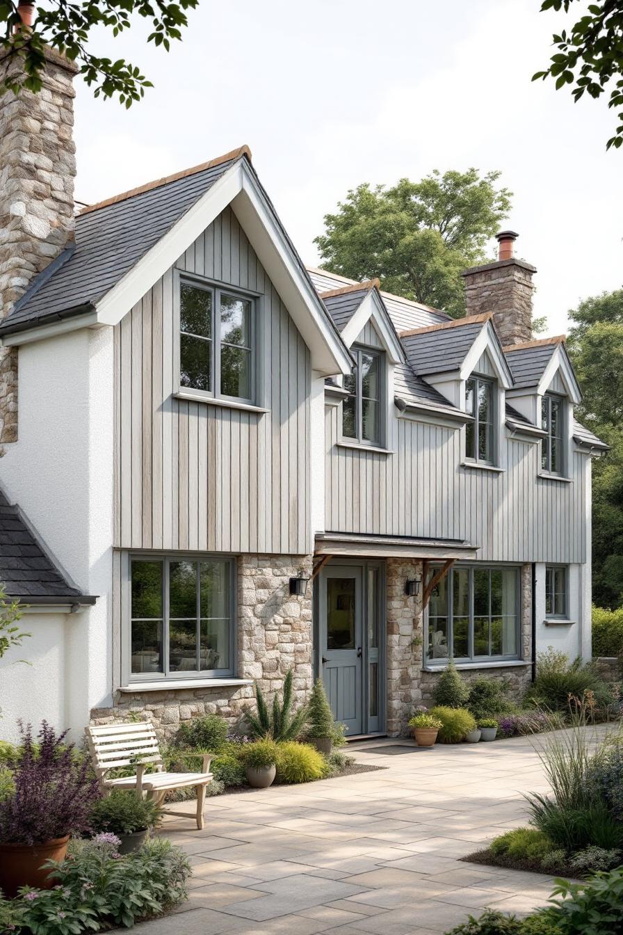 Charming stone cottage with inviting garden patio