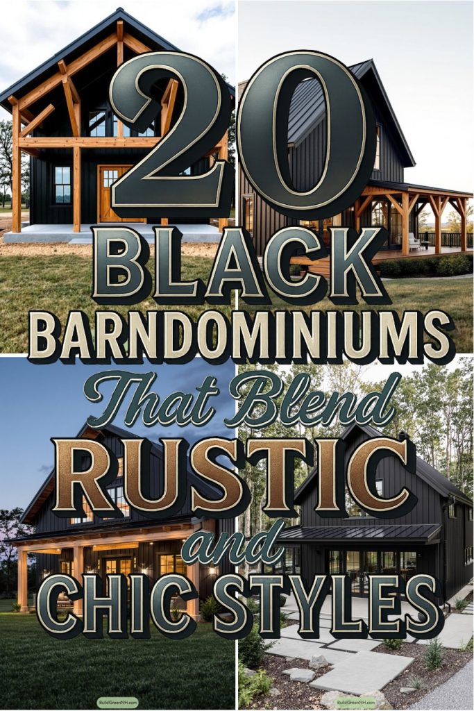 20 black barndominiums