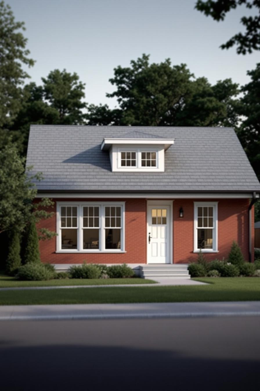 Red brick Craftsman house with a neat front porch