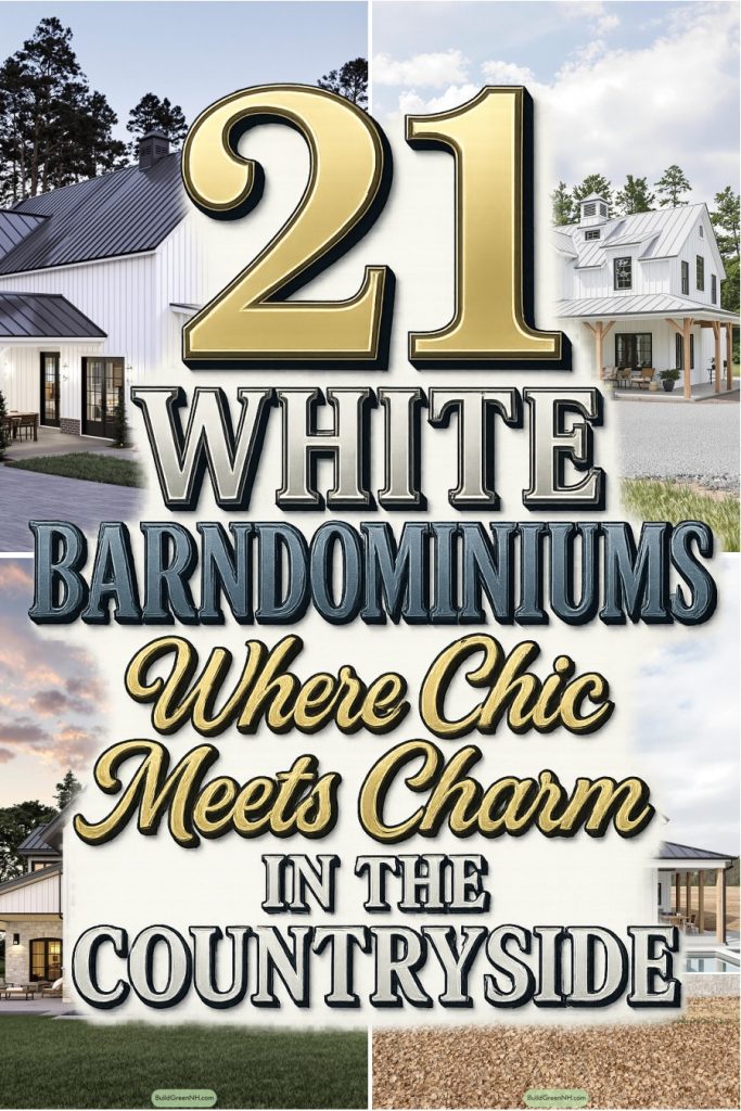 21 white barndominiums