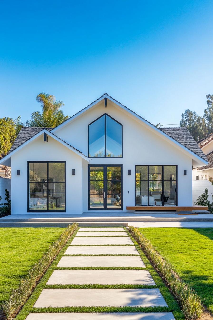 Modern dormer bungalow with expansive windows