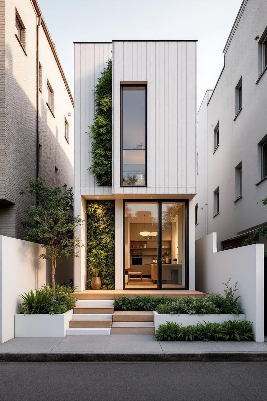 Compact, stylish house with greenery