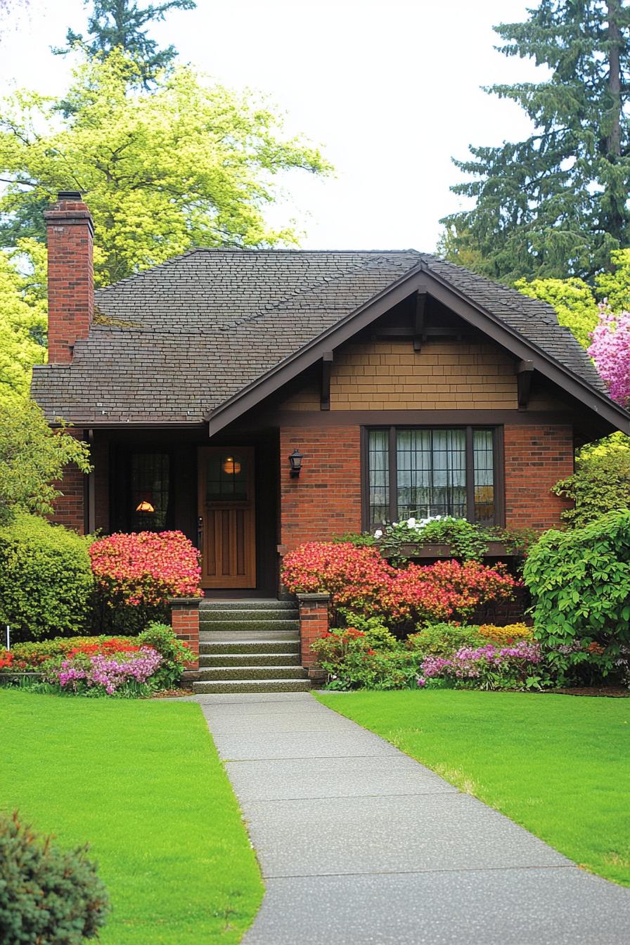 Charming Brick Bungalow Surrounded by Lush Gardens