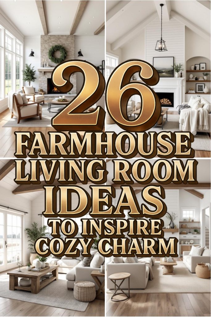 26 farmhouse living room ideas