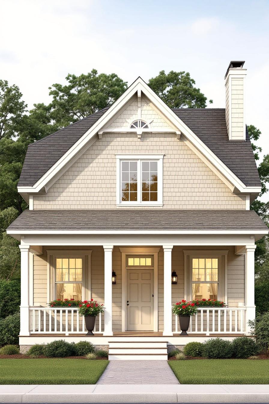 Cute cottage with a charming front porch