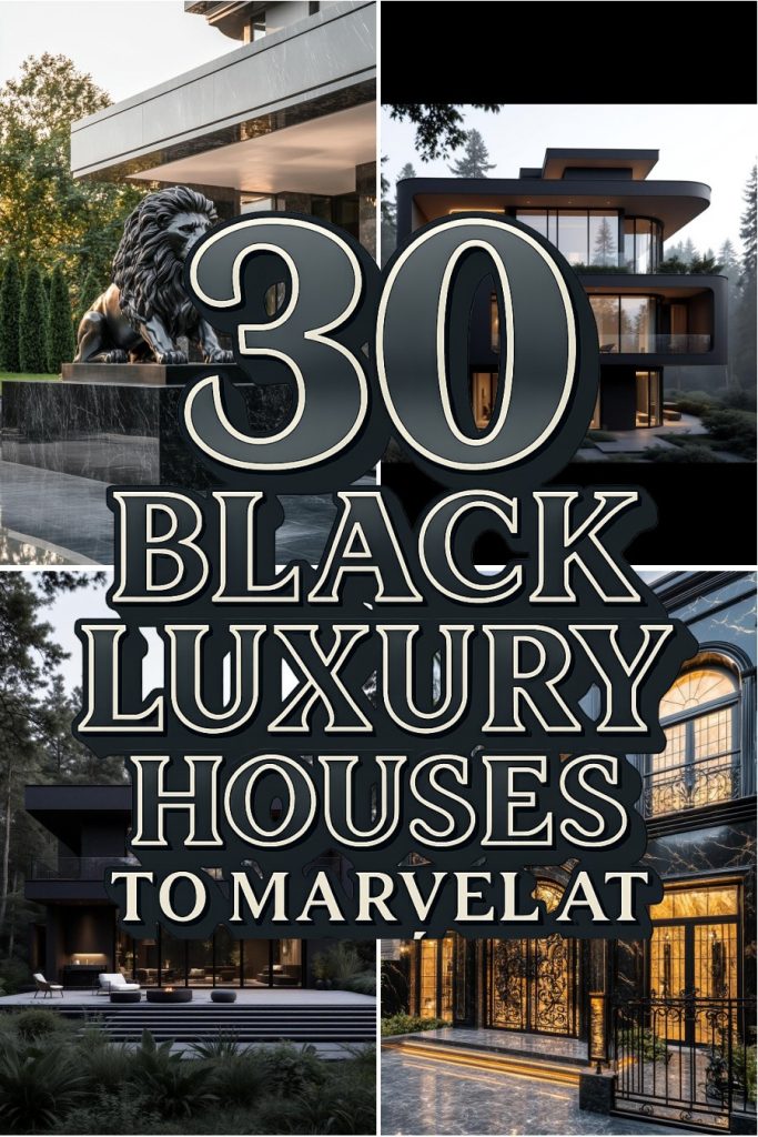 30 black luxury houses