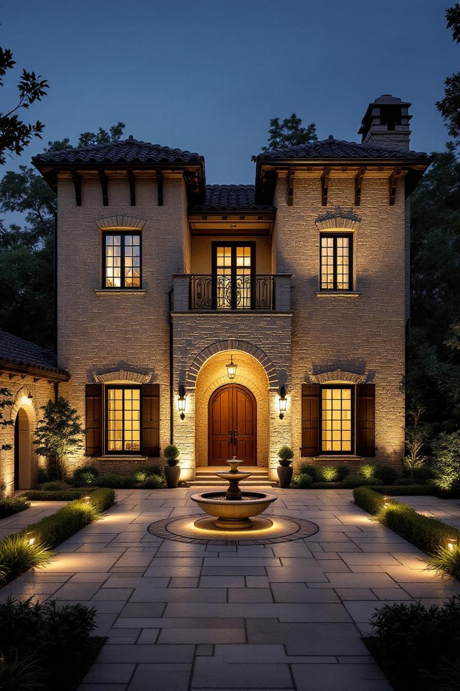 Charming Spanish villa with a central fountain