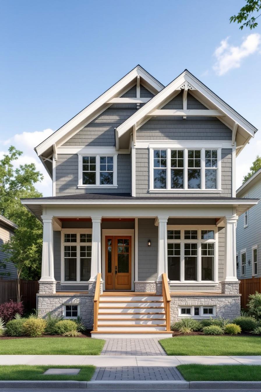 Charming Craftsman-style house with a welcoming front porch
