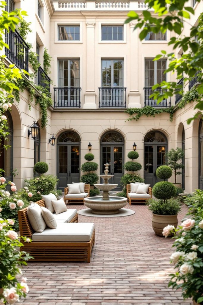 22 English Courtyard Designs That Will Make Your Neighbors Green With Envy