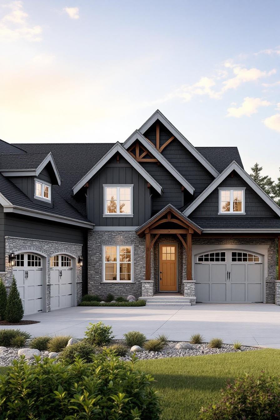 Stunning Craftsman Ranch House with Stone and Timber