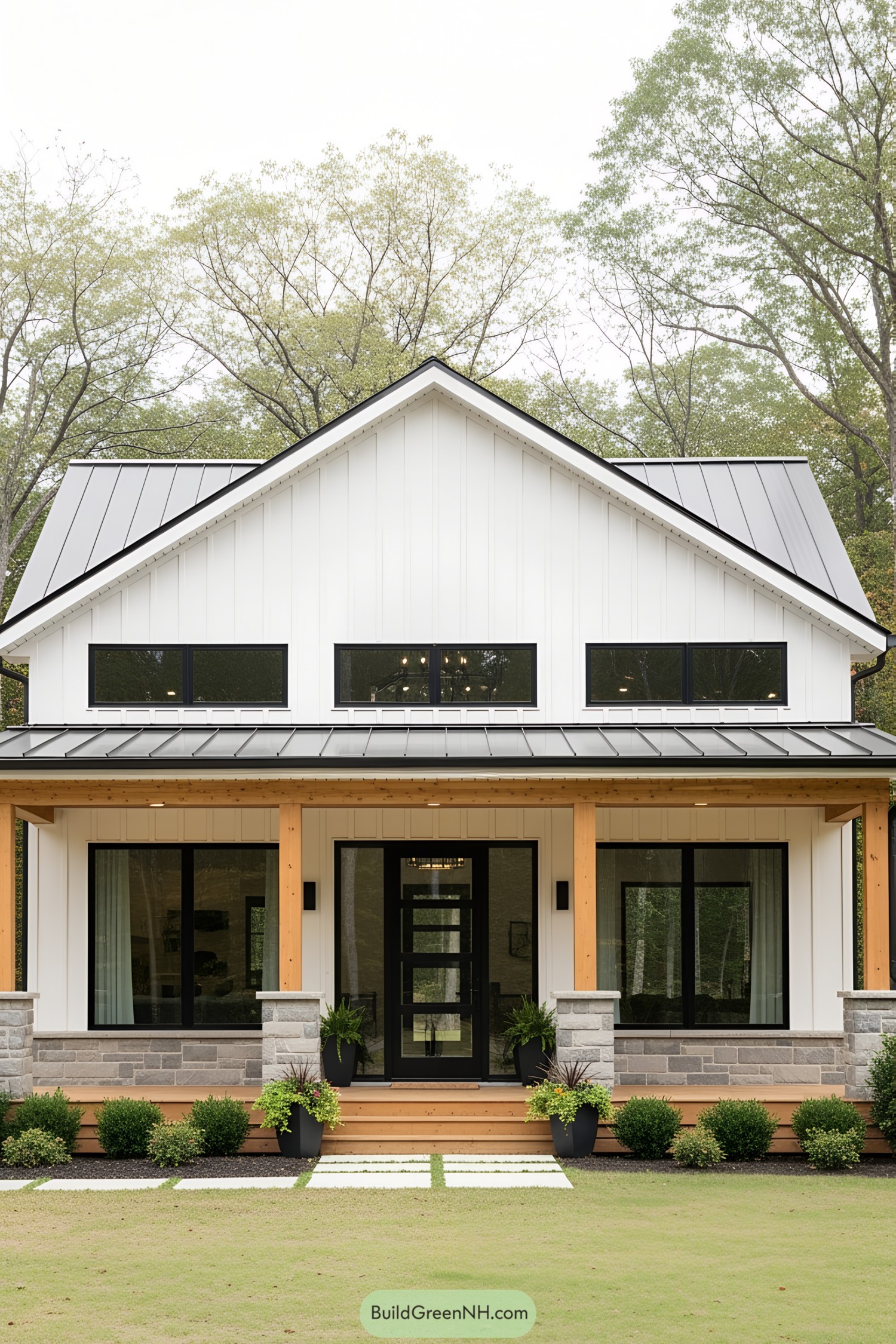 Modern bungalow with a classic porch