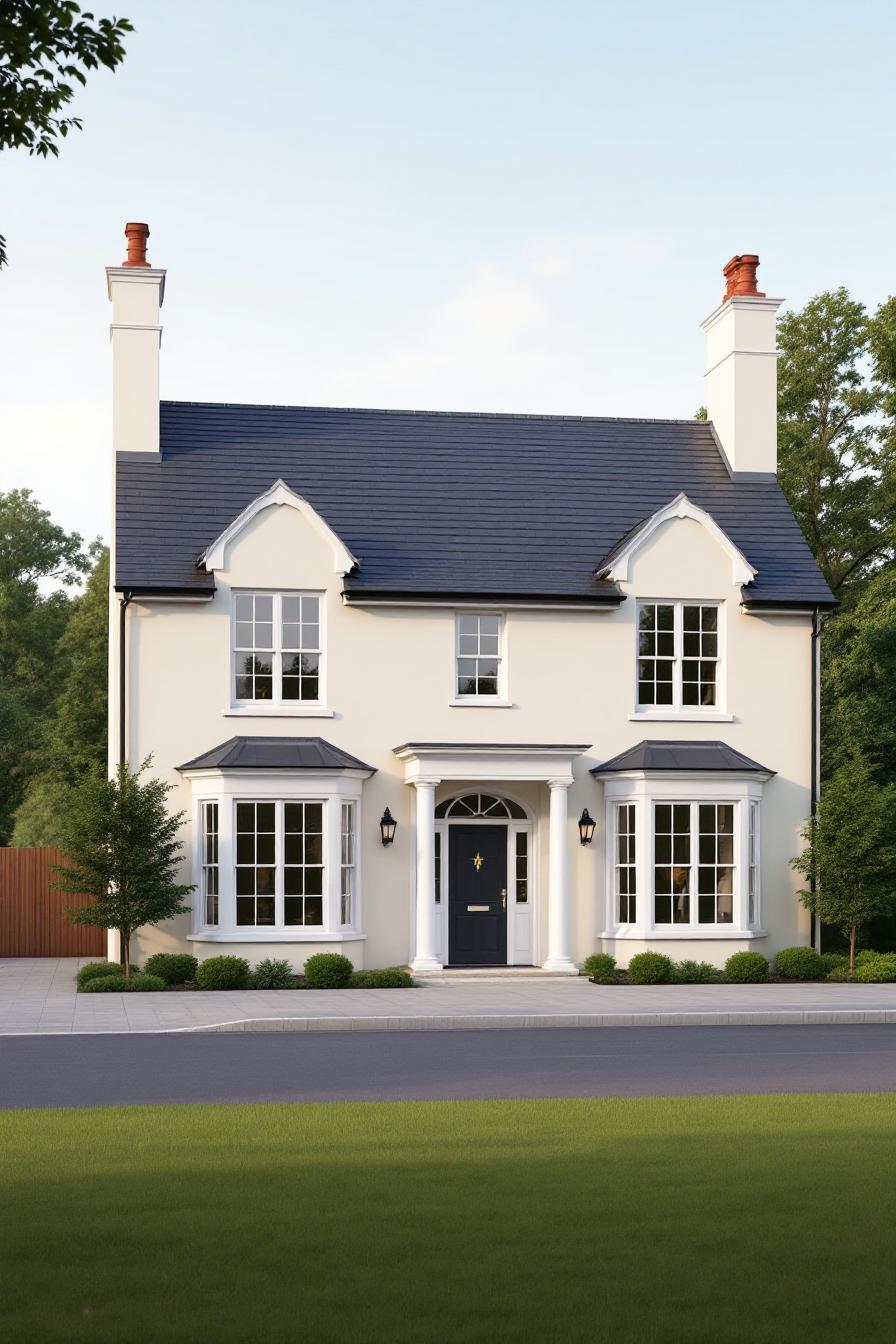 Elegant Georgian farmhouse with pristine design