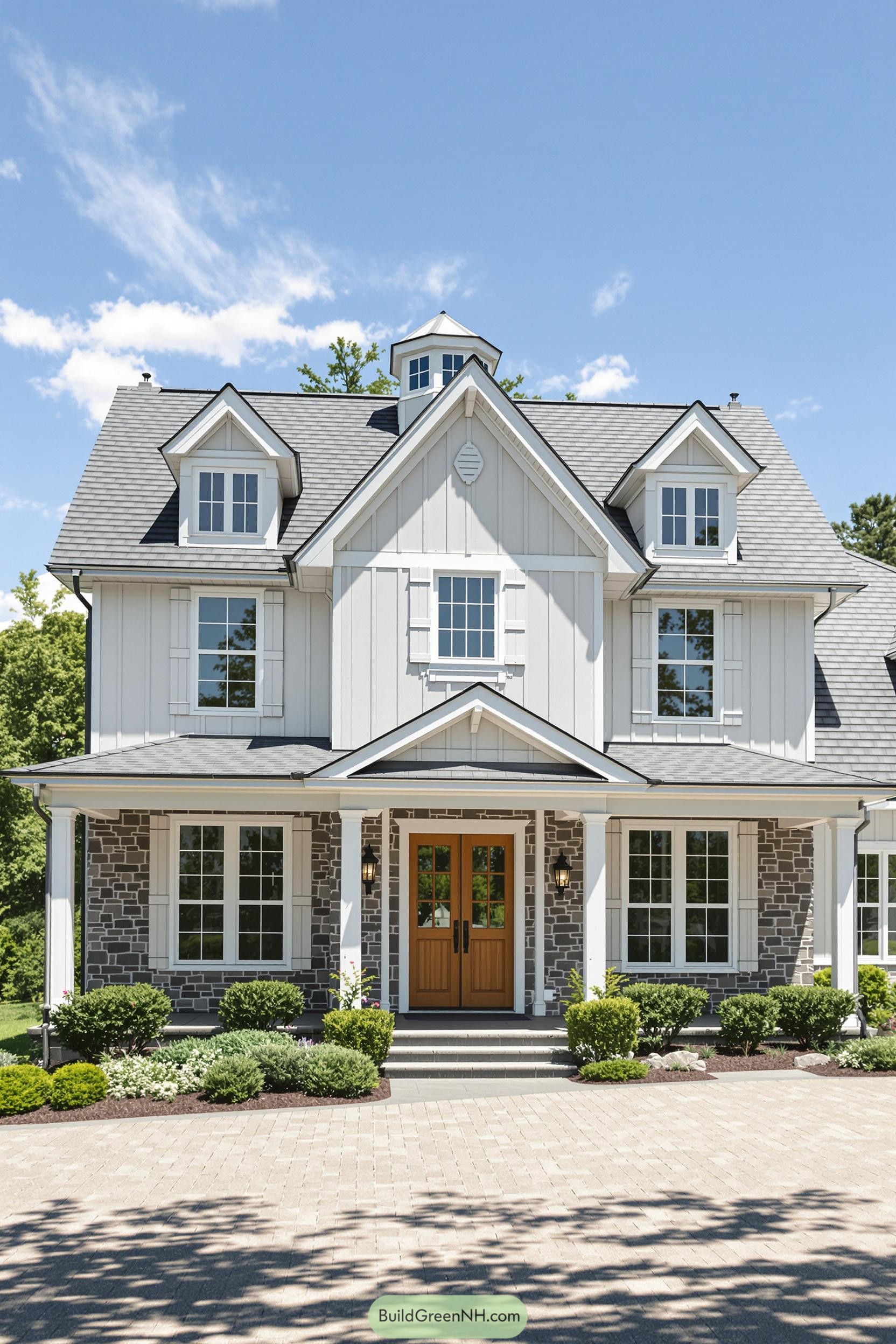 Charming craftsman house with stone and wood facade