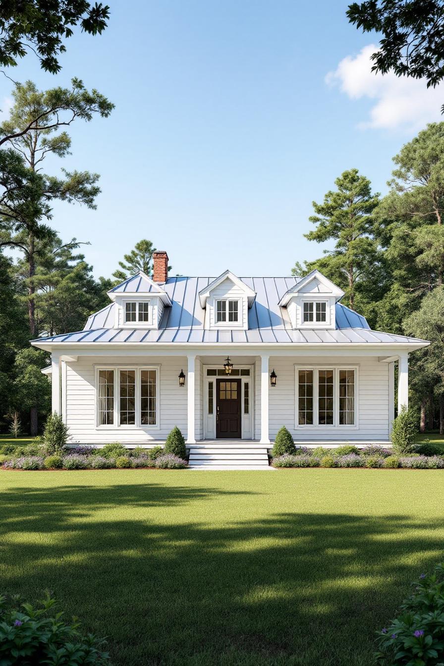 Classic Lowcountry house with a welcoming porch and dormer windows