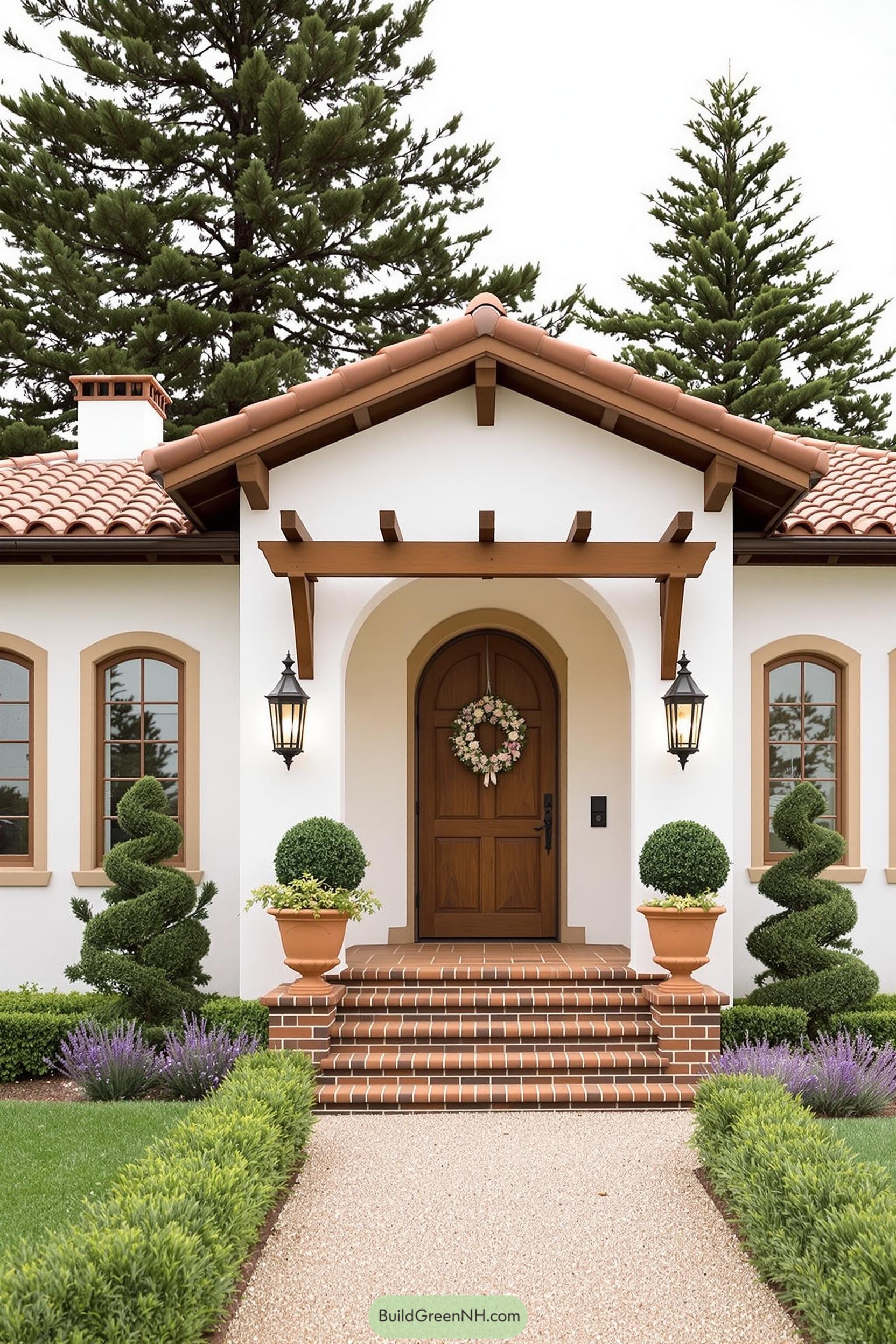 Charming Tuscan house with topiary accents