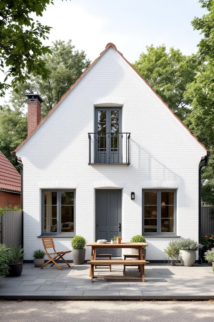 Charming Small Danish Cottage with a Gabled Roof