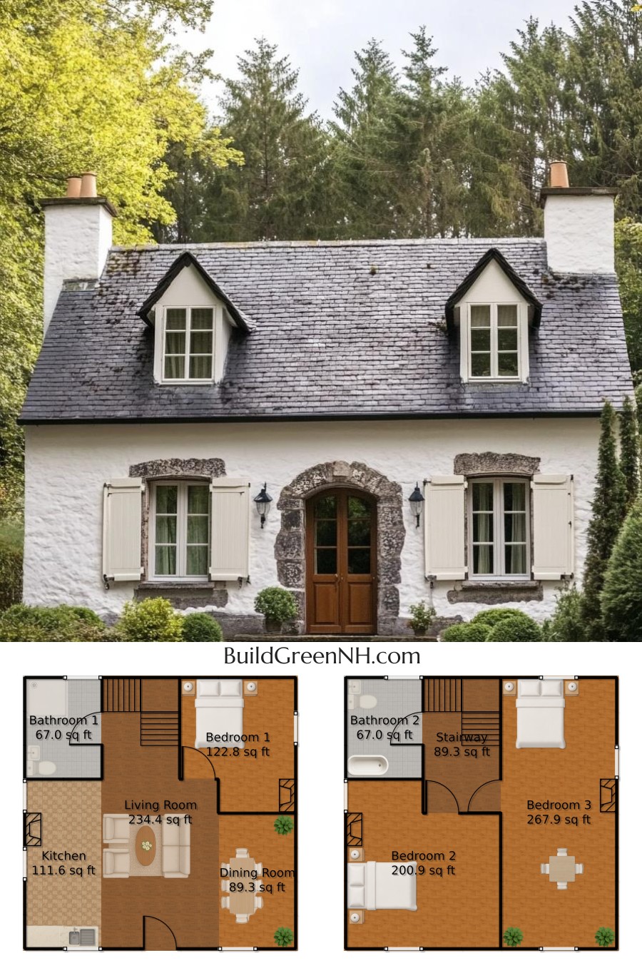Charming Cottage Tucked in the Trees: Cottage House Floor Plans
