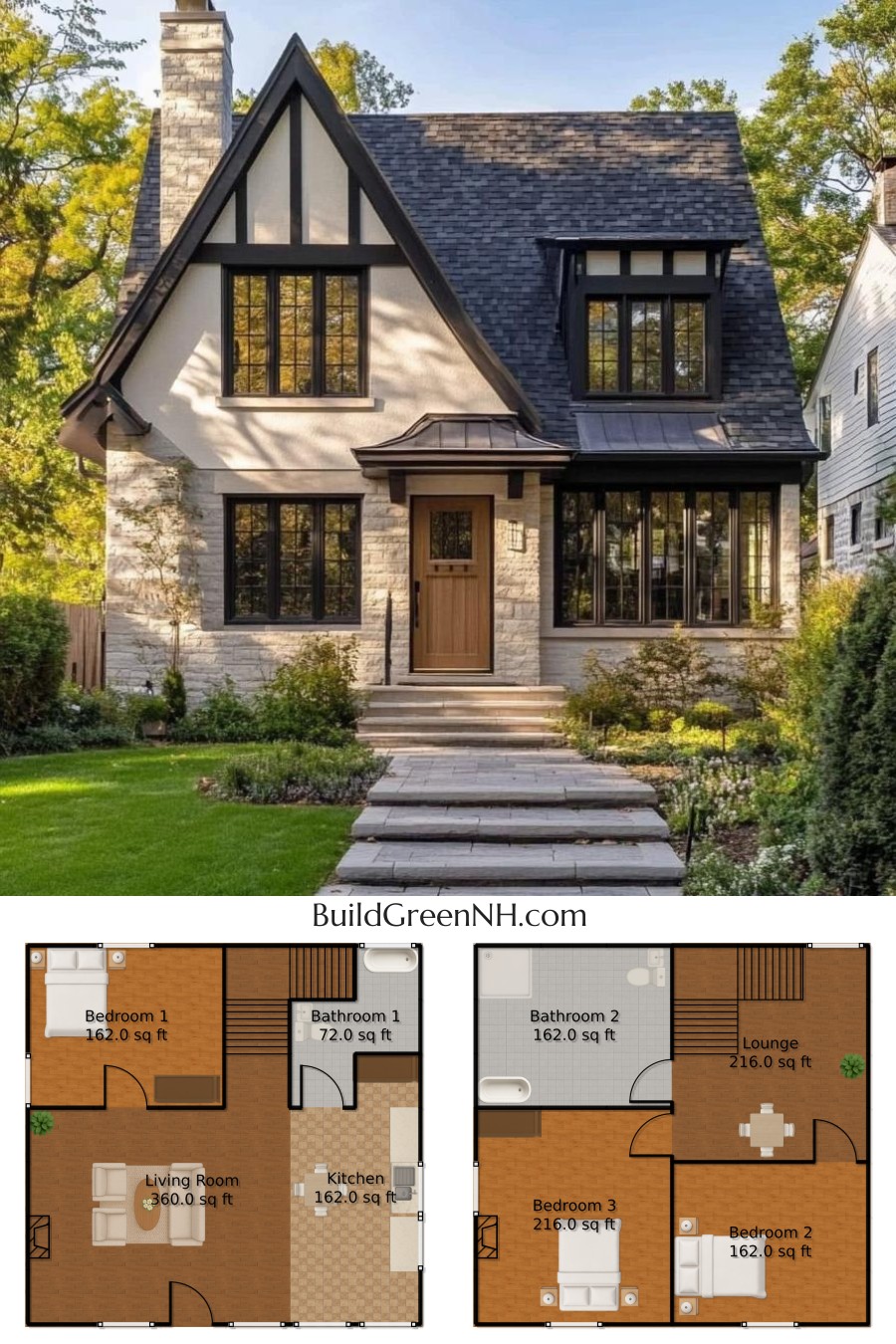 Charming Cottage Crowned with Gables: Cottage House Floor Plans