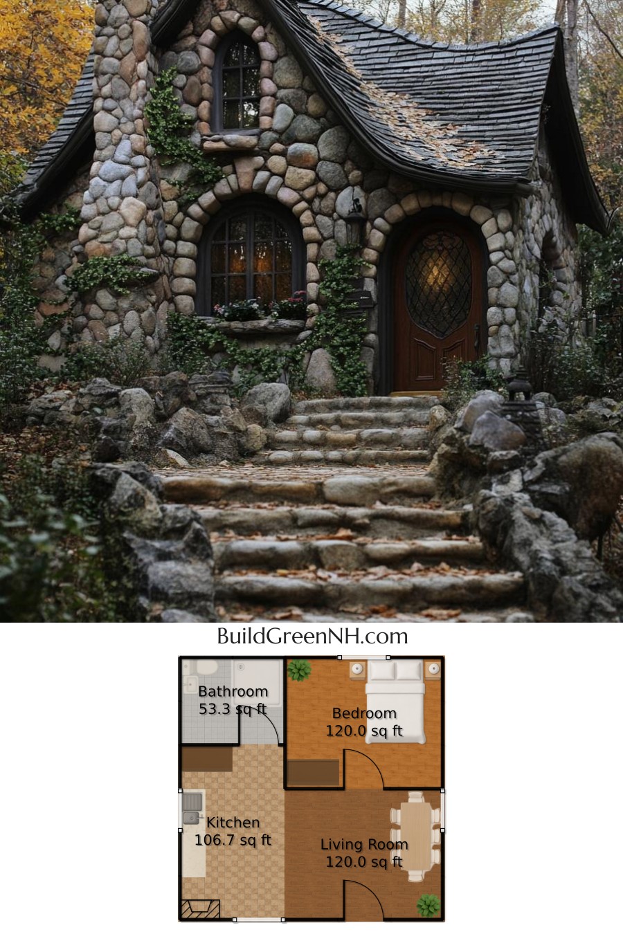 Charming Storybook Cottage Floor Plan