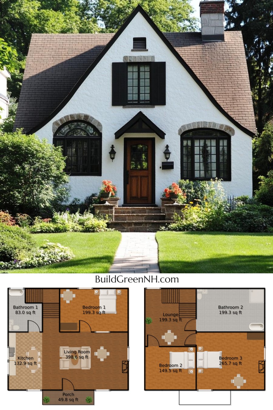 Adorable Abode with a Whimsical Welcome: Cottage House Floor Plans