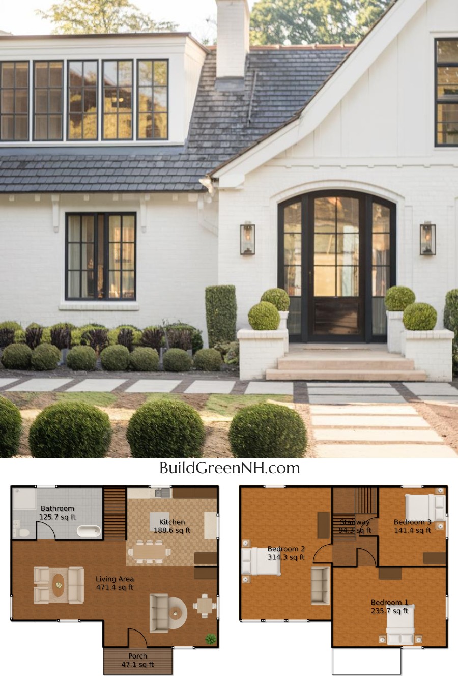 Charming Entryway to a Brick Bliss Floor Plan