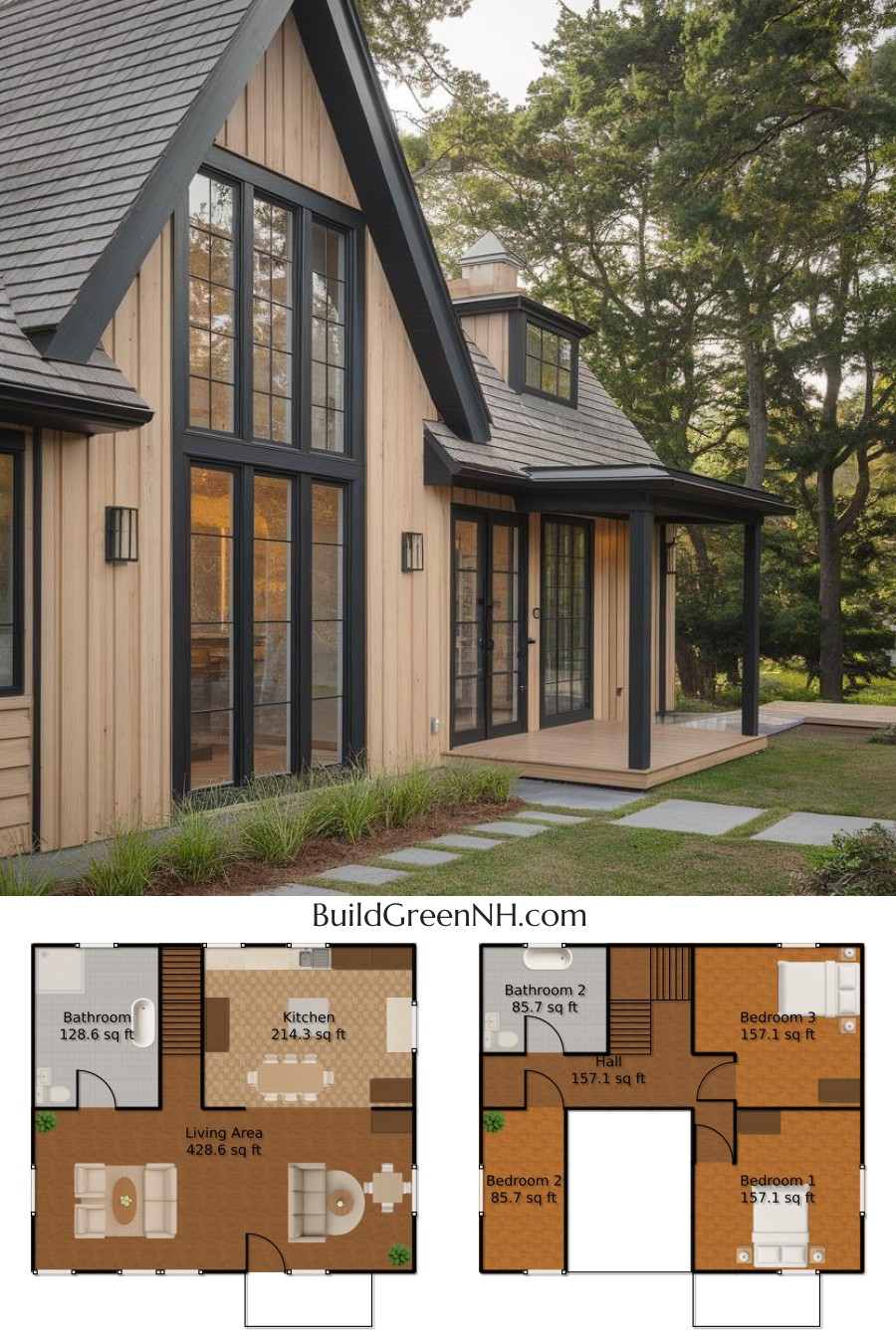 Gabled Haven in the Woods Floor Plan