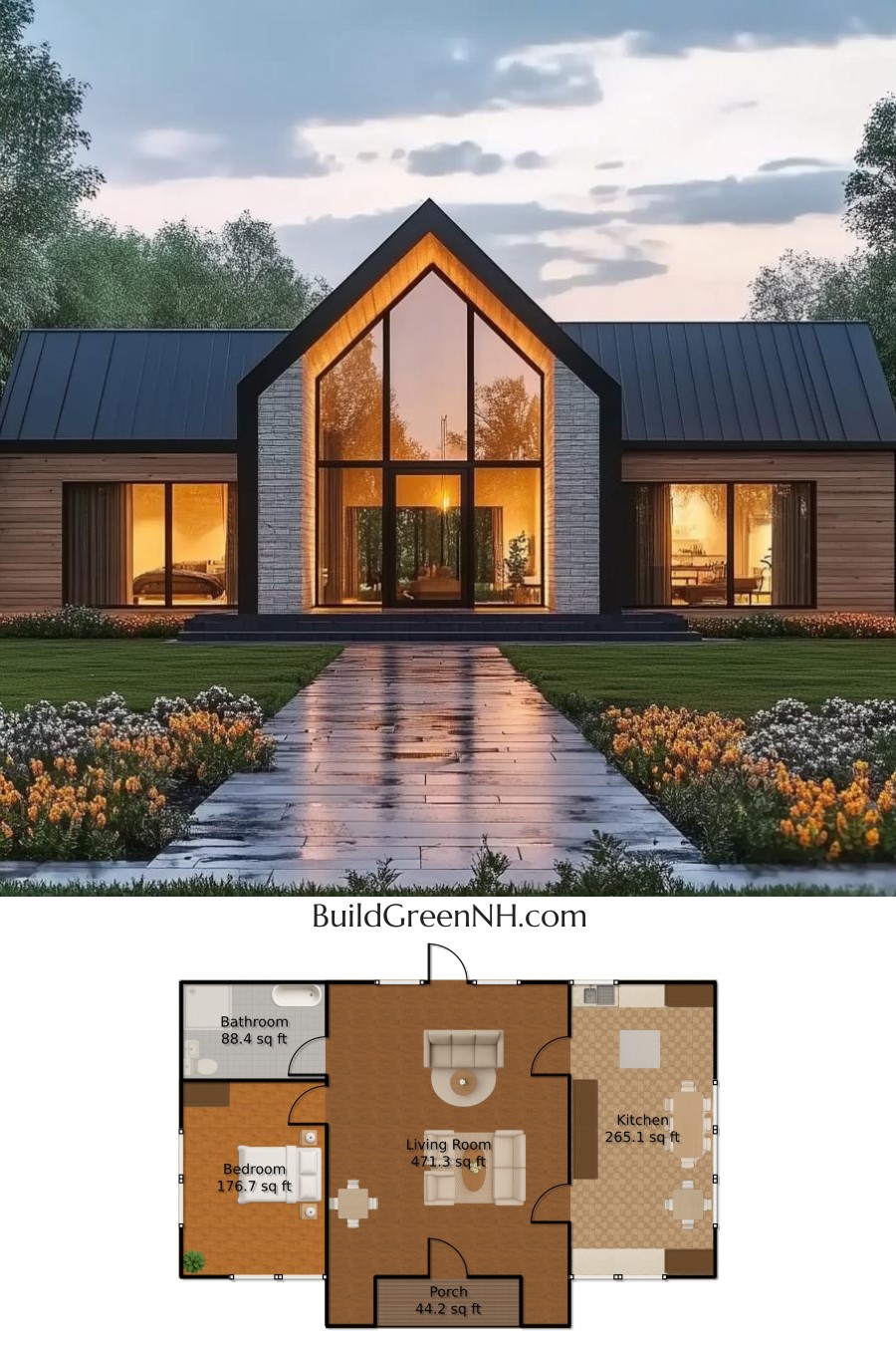 A Cozy Glow: The Modern One-Story Delight: One Story House Plans
