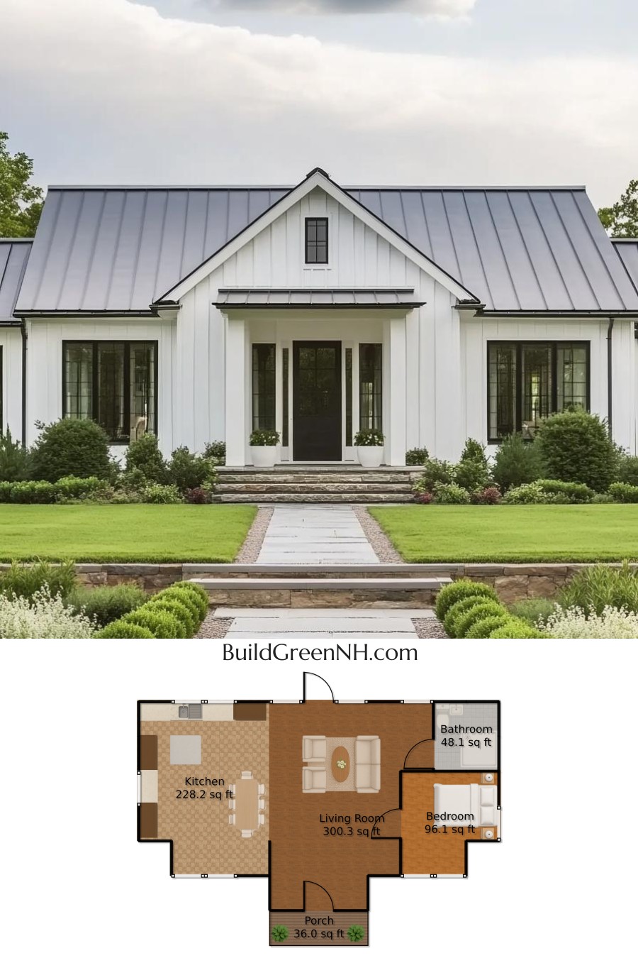 Charming One-Story Abode with Modern Flair: One Story House Plans