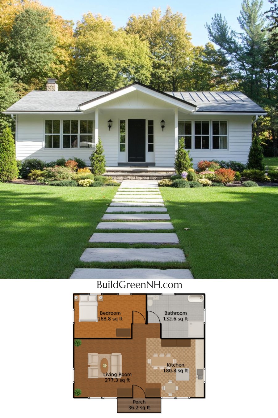 Cozy Cottage in the Woods: One Story House Plans