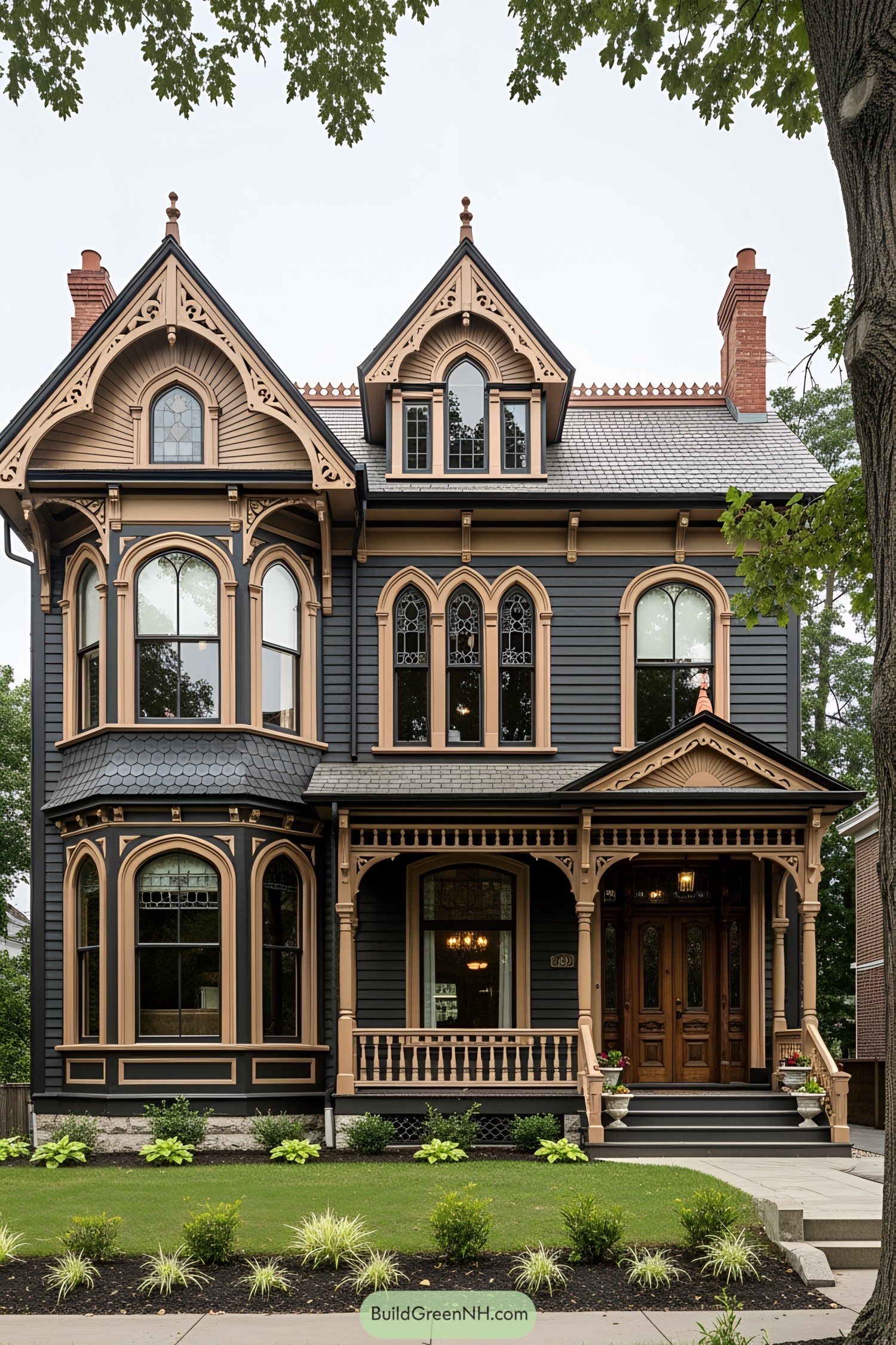 Gothic Victorian house with intricate details