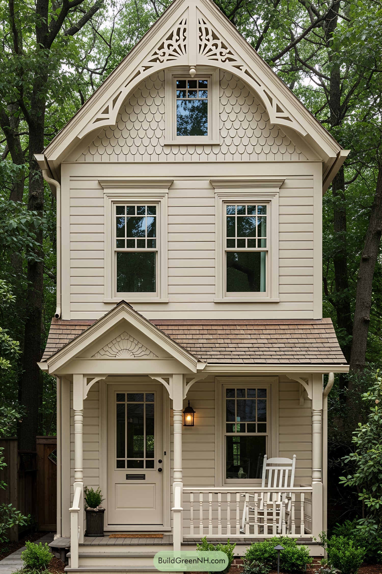 Victorian cottage with a cozy front porch