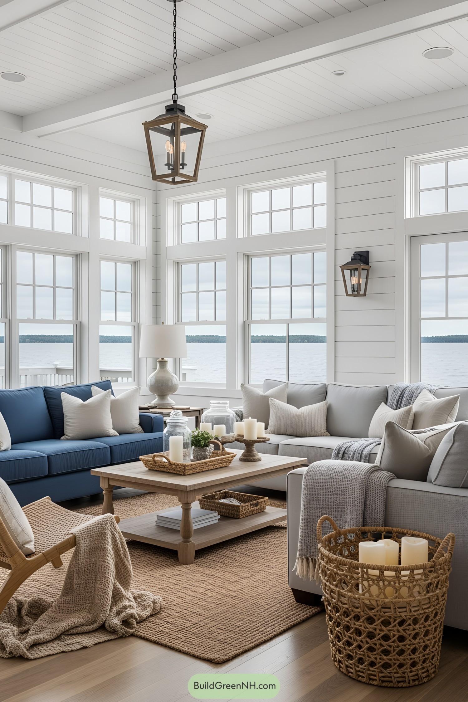 Bright and airy room with lake view