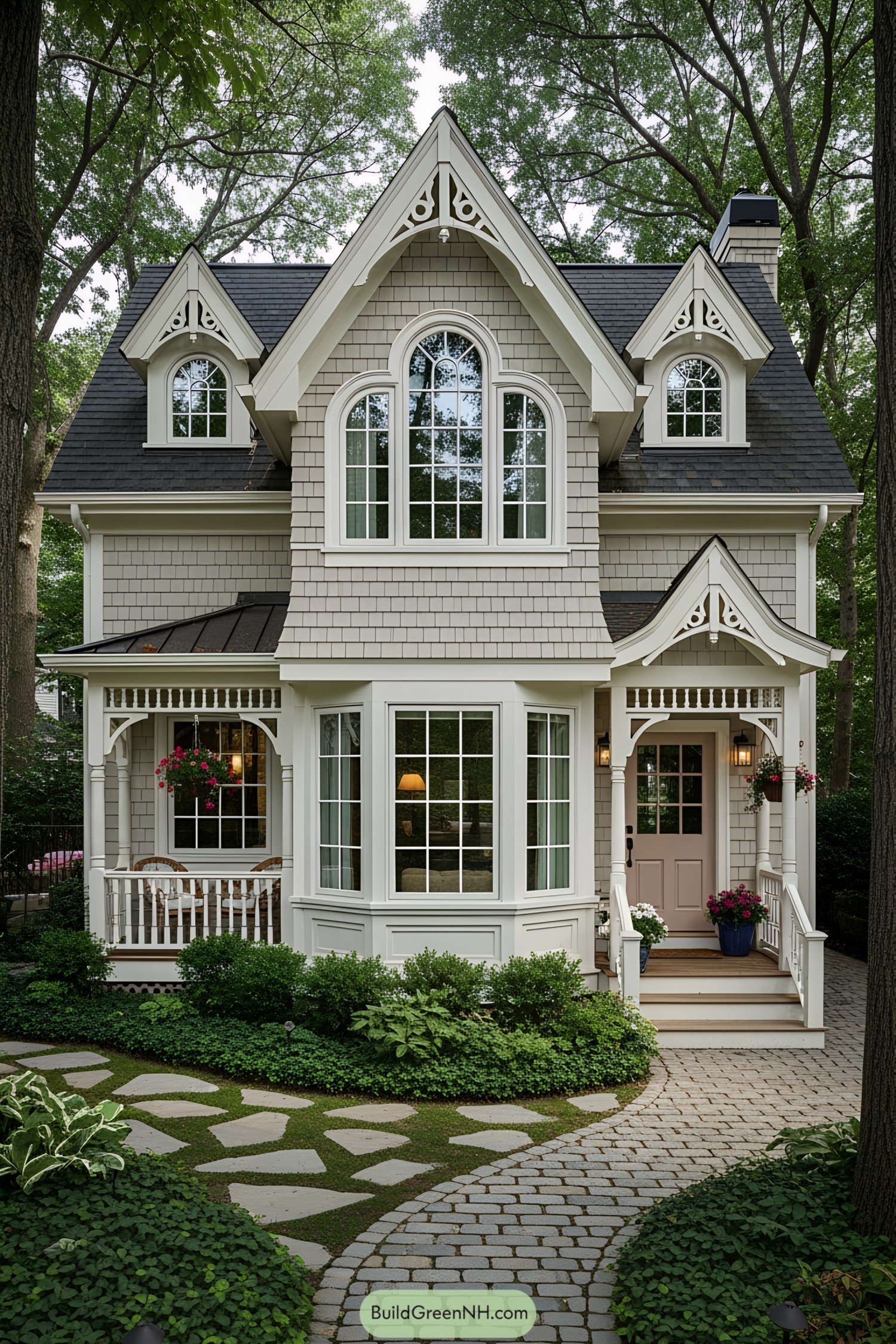 Charming small Victorian house with decorative gables