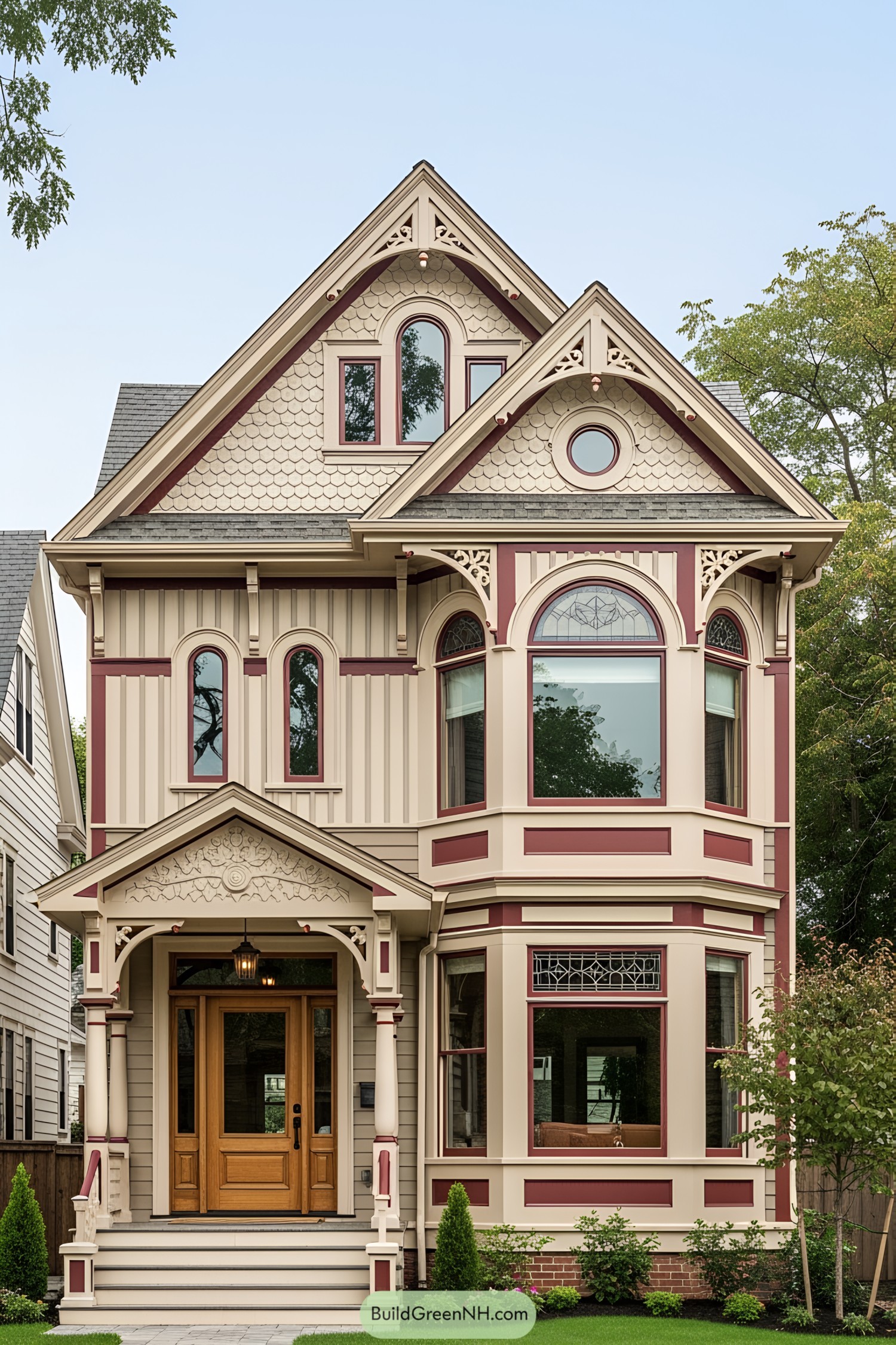 Small Victorian house with ornate details and a welcoming front porch