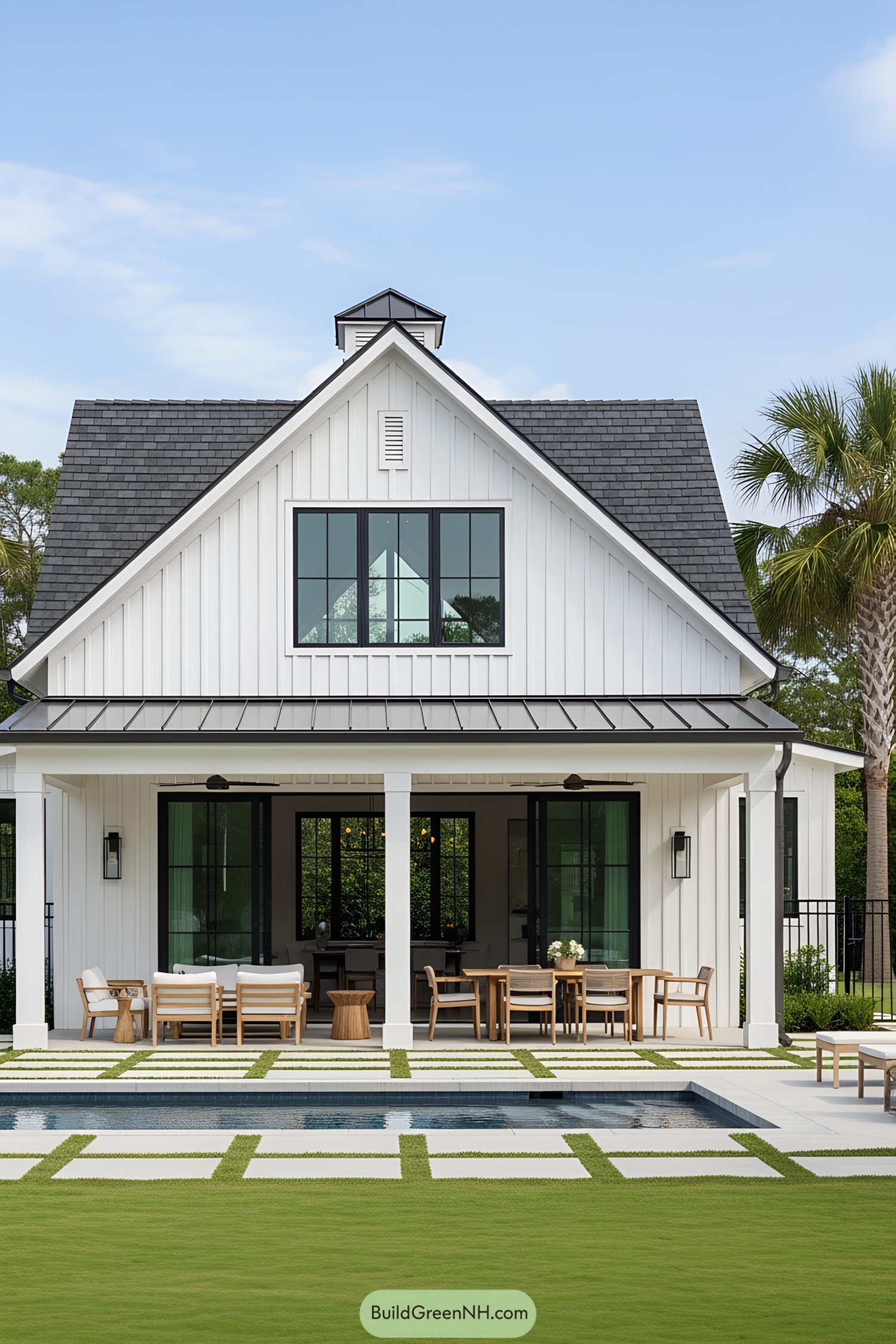 Stylish barn house with pool