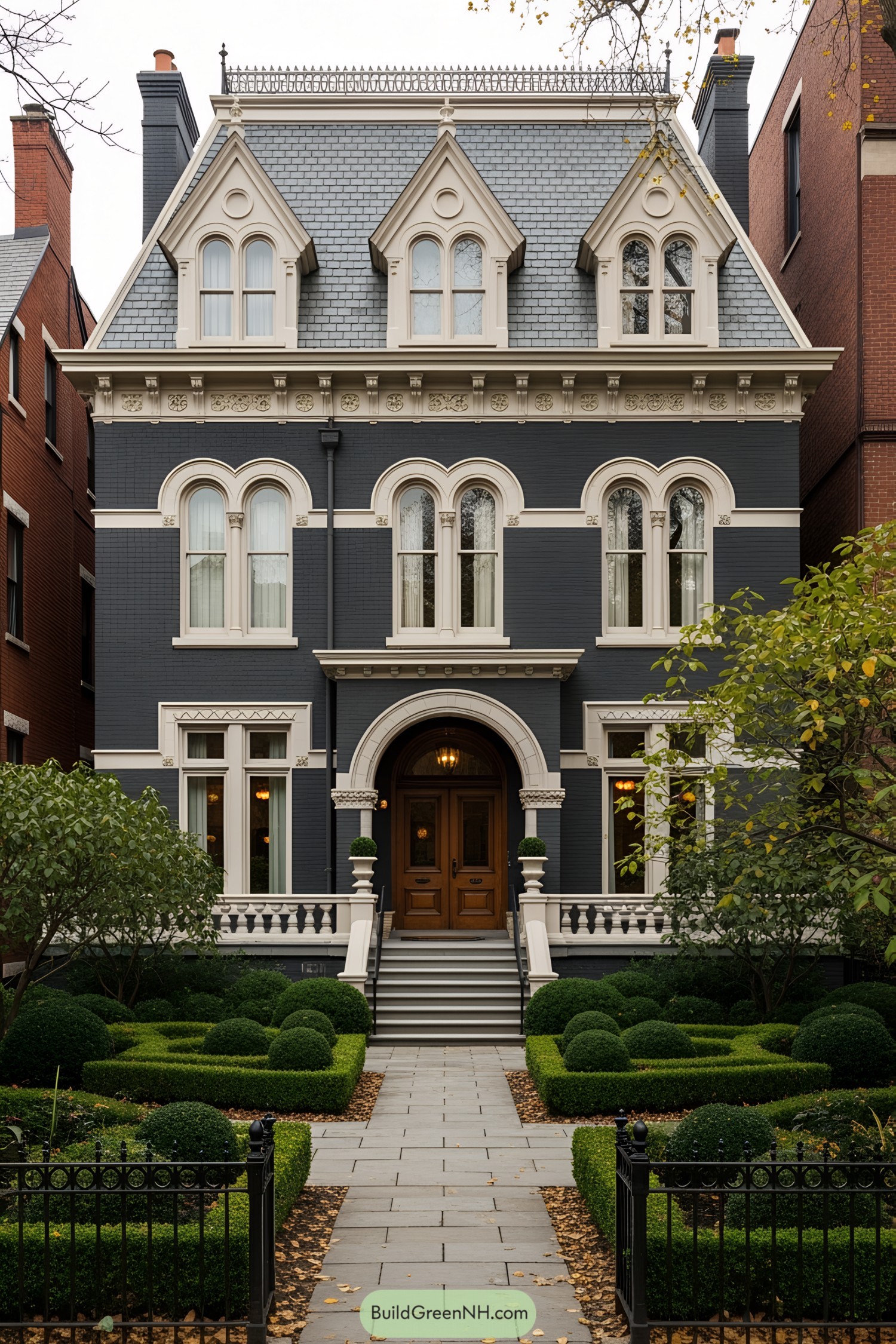 Elegant Gothic Victorian House with Symmetrical Features
