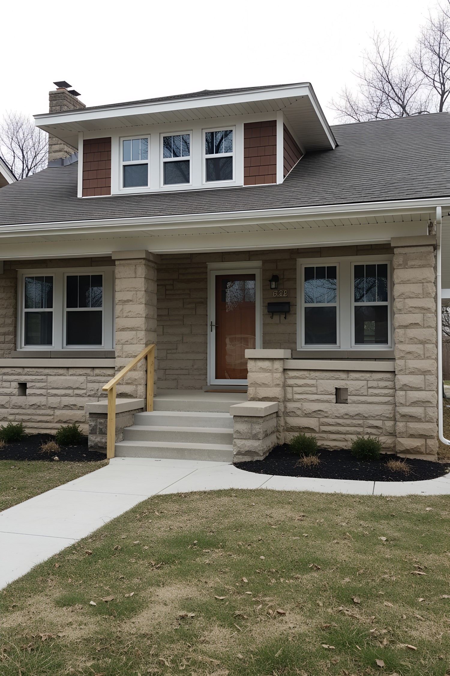 Classic 1930s bungalow with stone facade