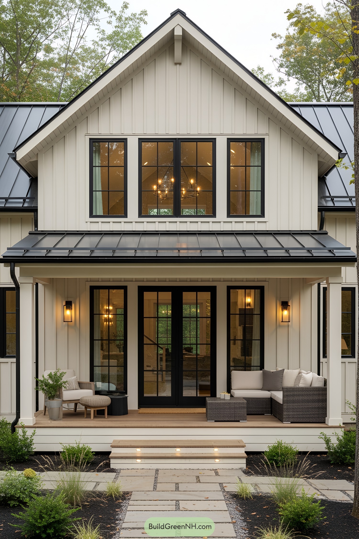 Cozy cottage with a welcoming front porch