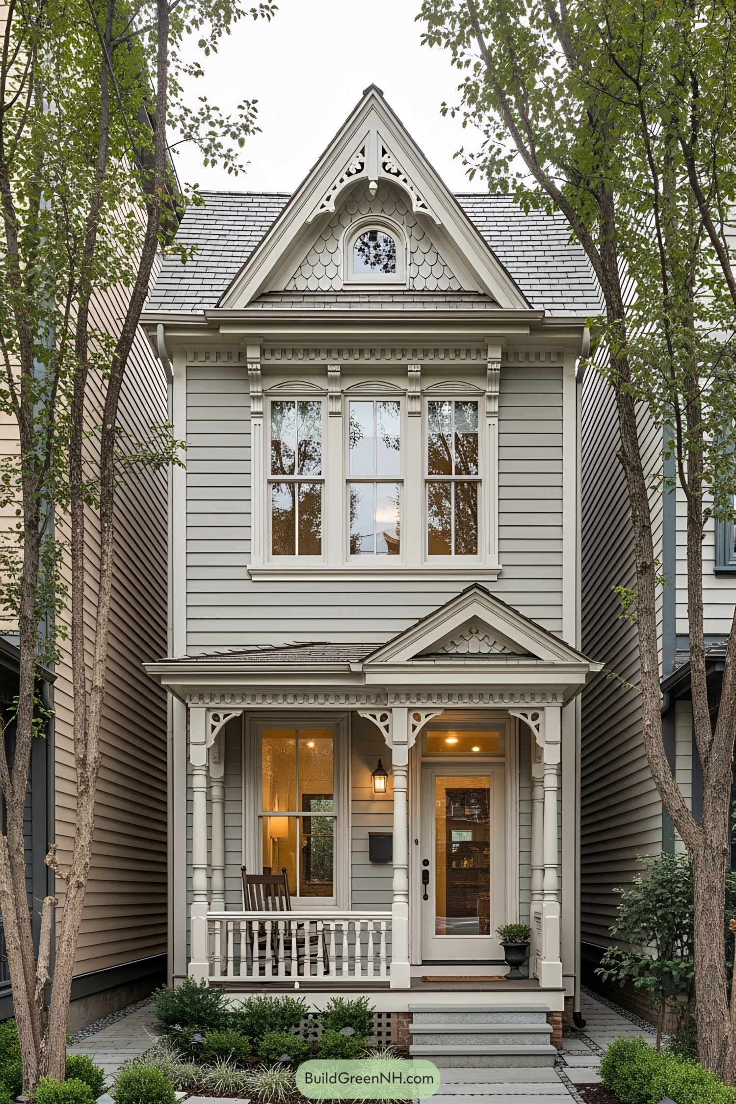 Charming small Victorian house with intricate woodwork