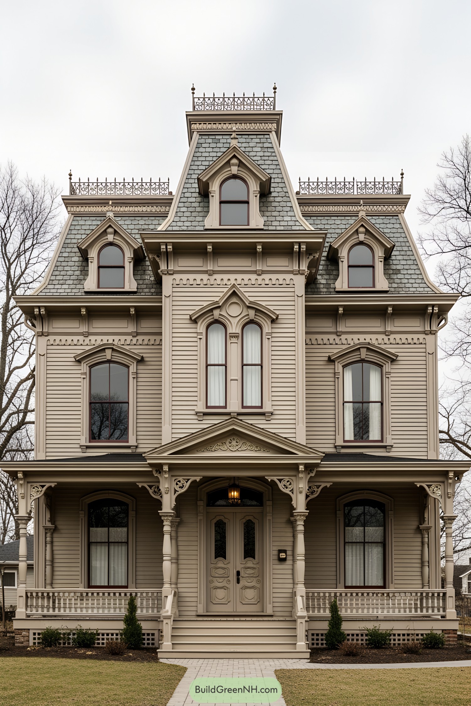 Victorian house with intricate architectural details