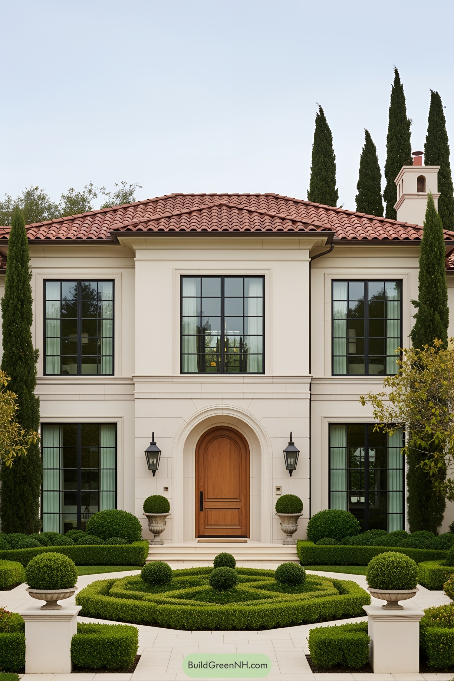 Luxurious villa with classical landscaping