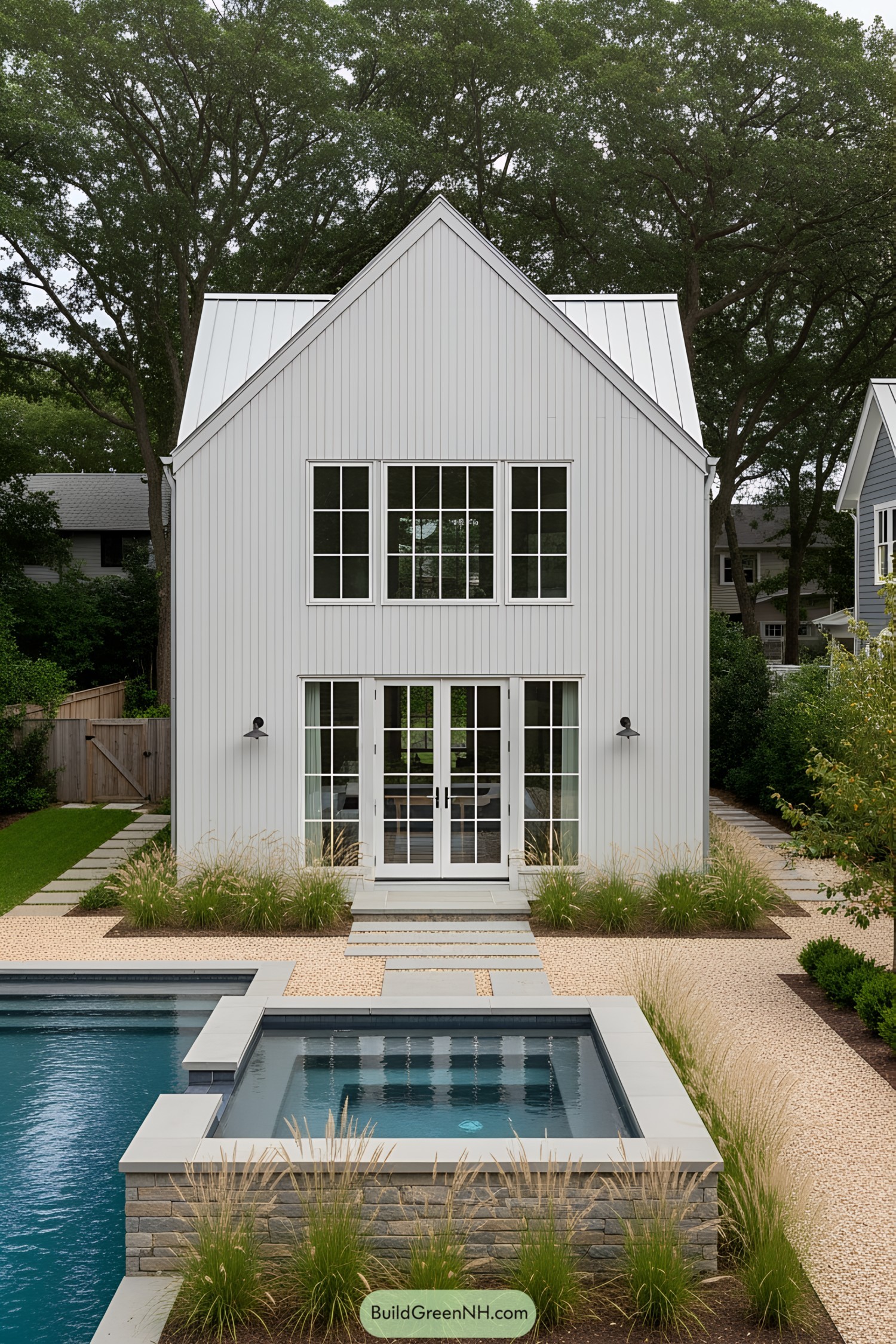 Modern coastal house with a pool
