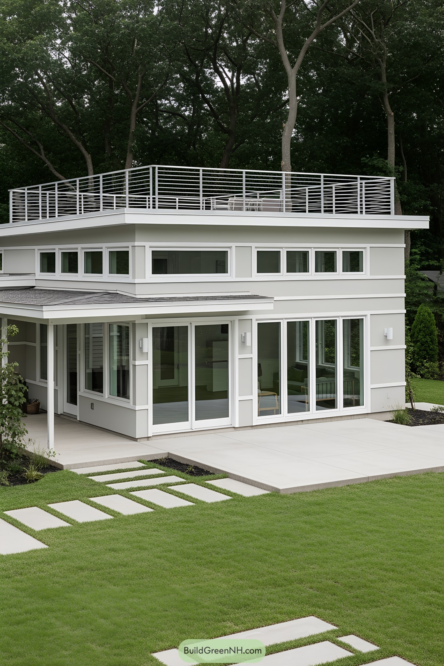 Modern bungalow with rooftop deck