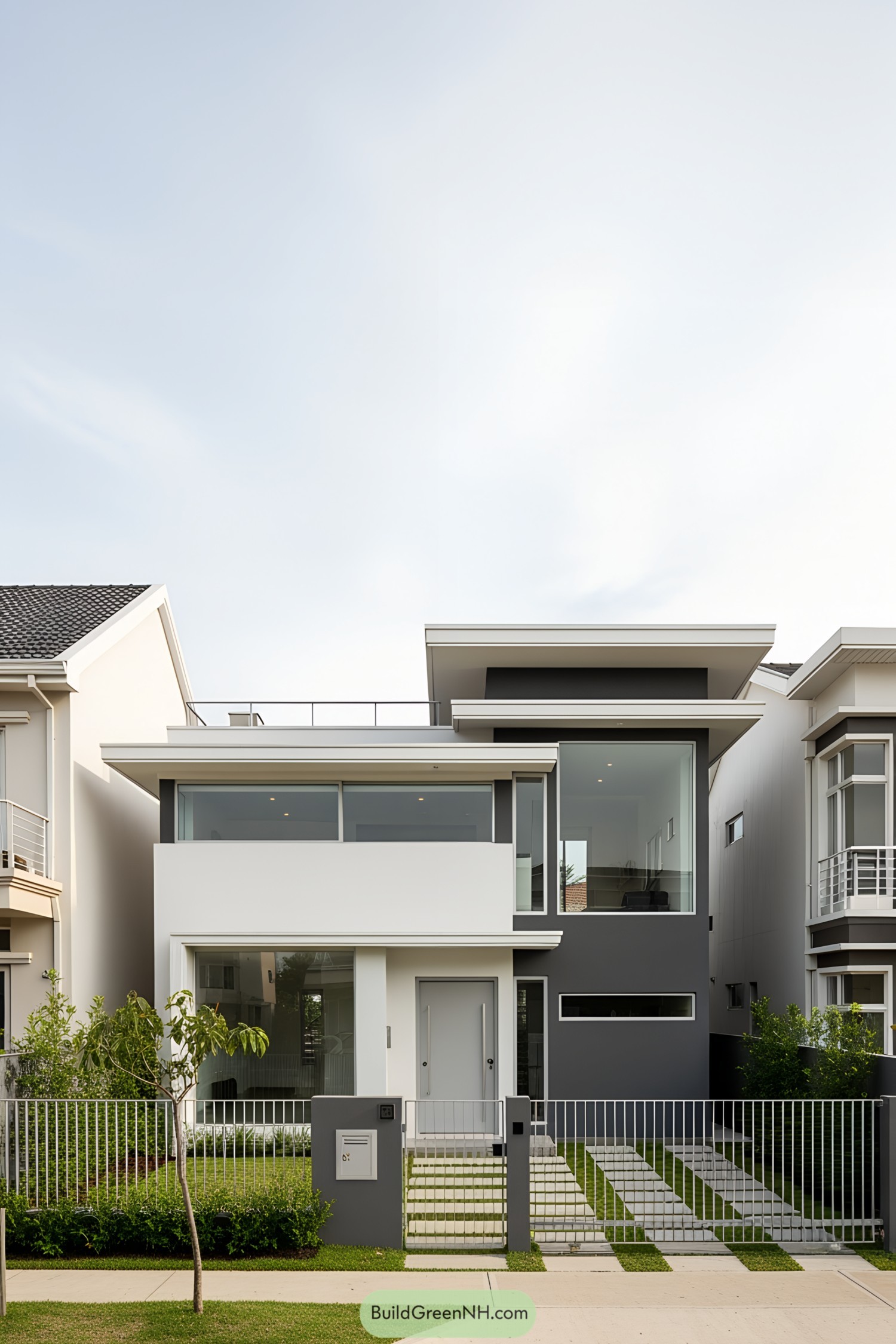 Contemporary bungalow with a stylish roof deck