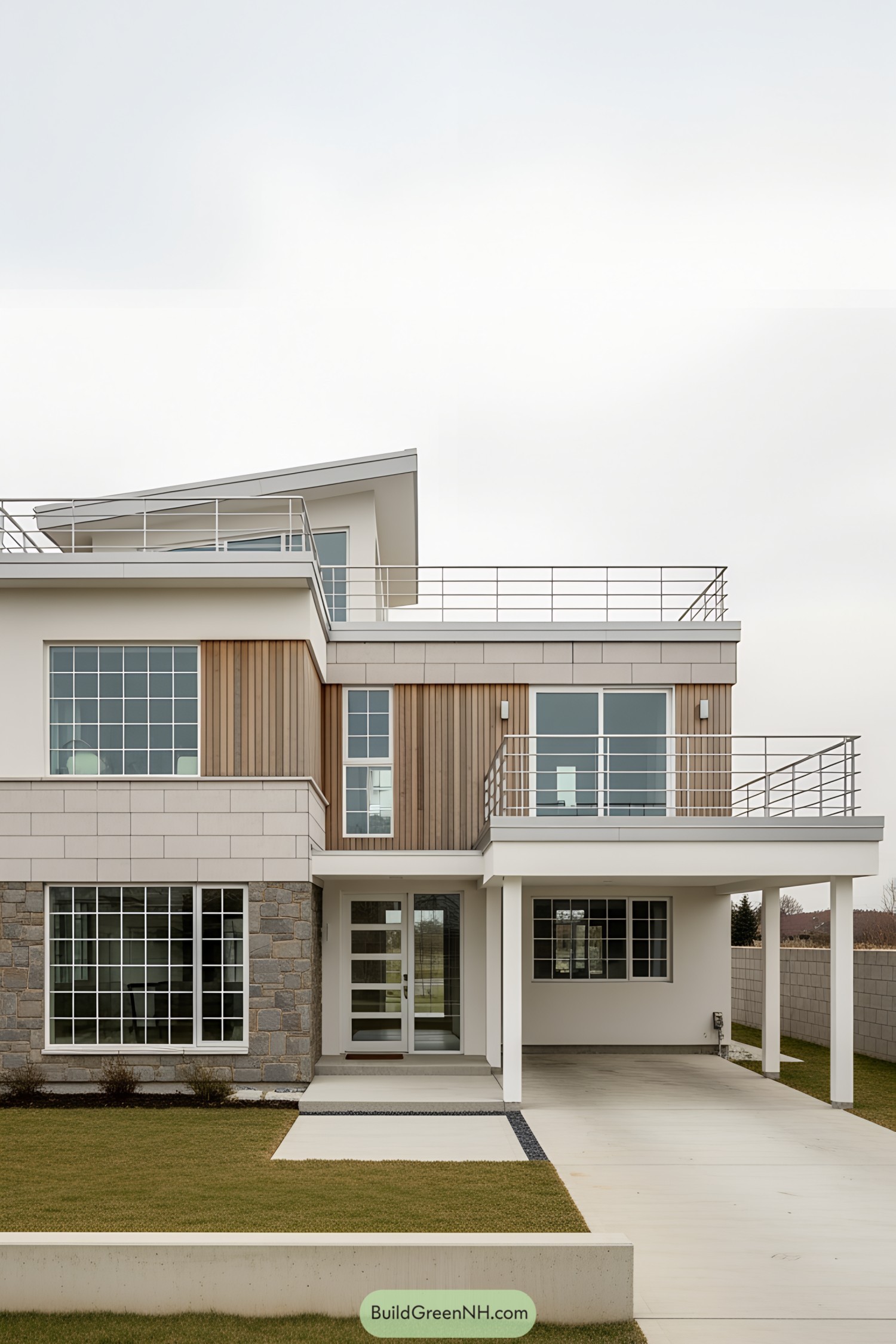 Modern bungalow with a roof deck