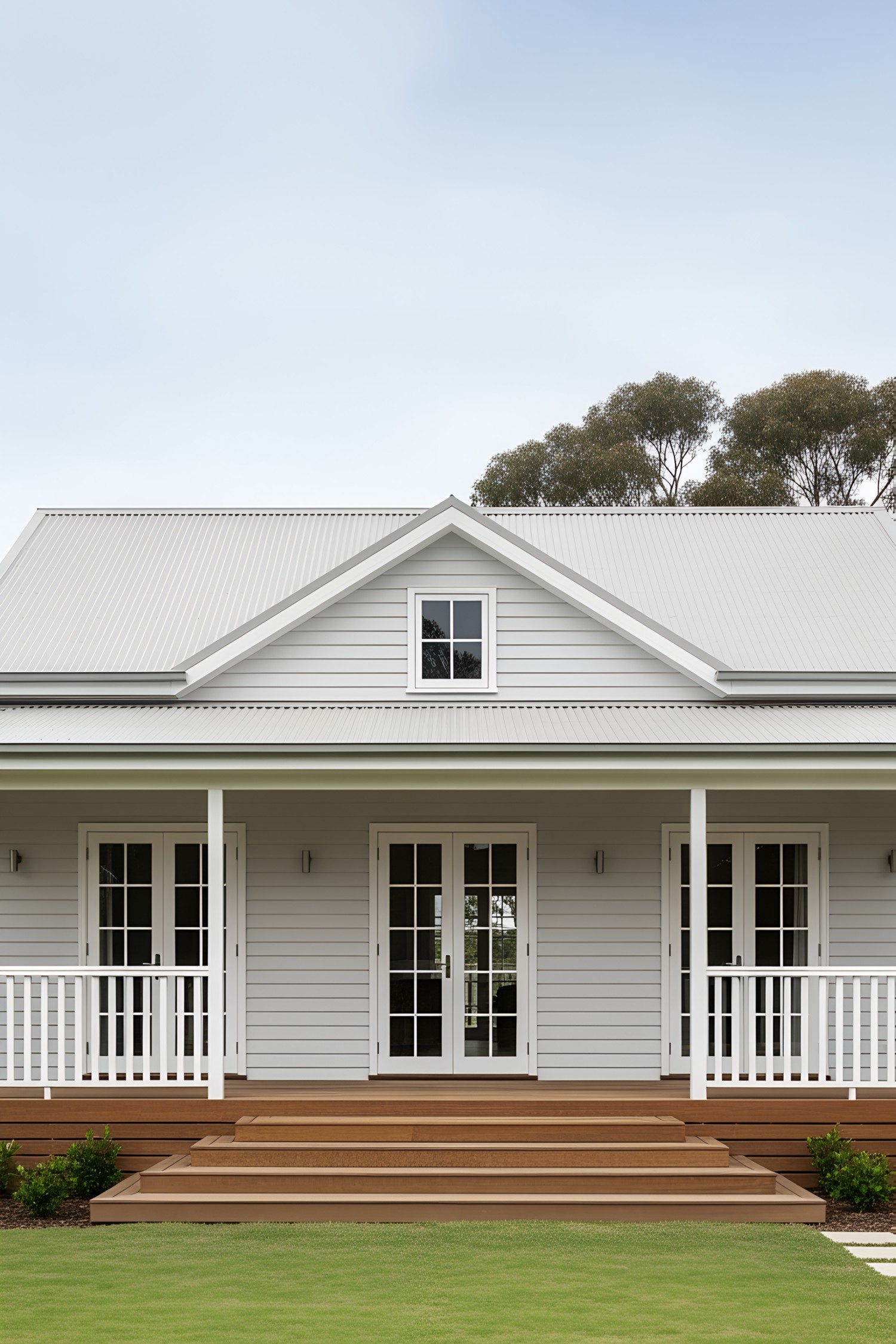 Coastal house with inviting porch and classic design
